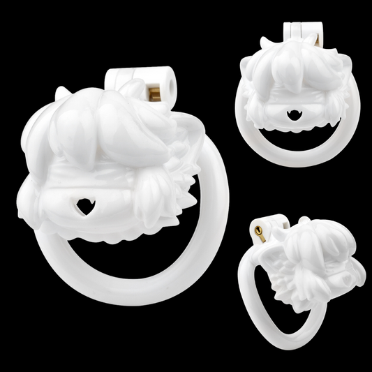 3D Printed Animated Ninja Chastity Cage Kawaii Cock Cage with 4 Rings and Strap