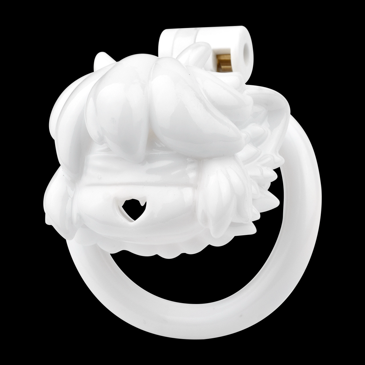 3D Printed Animated Ninja Chastity Cage Kawaii Cock Cage with 4 Rings and Strap