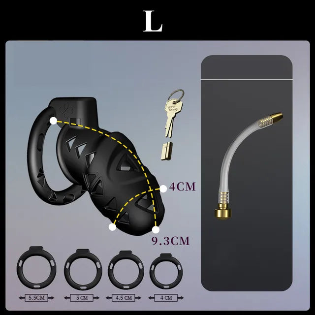 3D Printed Cobra Chastity Cage with Urethral Tube