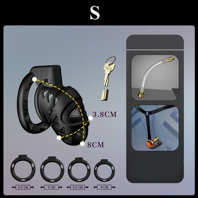 3D Printed Rattlesnake Cobra Chastity Cage Male chastity device