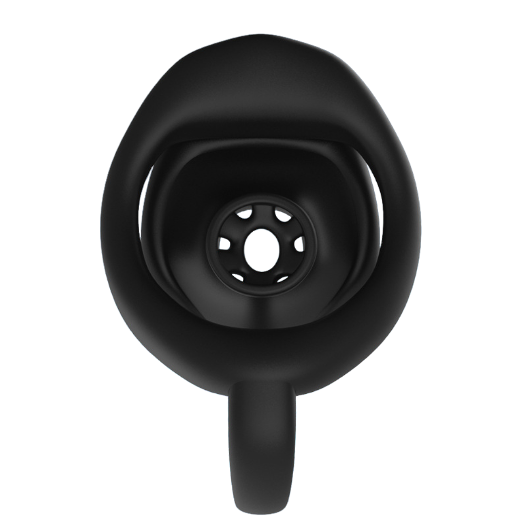 Ultra-Light Inverted Chastity Cage with Ball-Support Ring - Black/Pink 3D Printed Negative Cock Cage