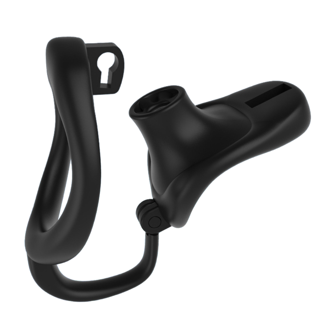 Ultra-Light Inverted Chastity Cage with Ball-Support Ring - Black/Pink 3D Printed Negative Cock Cage