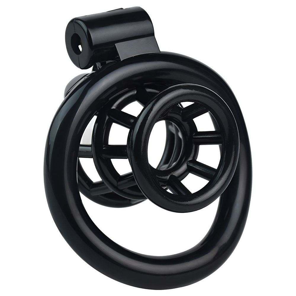 Black Resin Inverted Negative Chastity Cage Breathable Lightweight Male Chastity Device