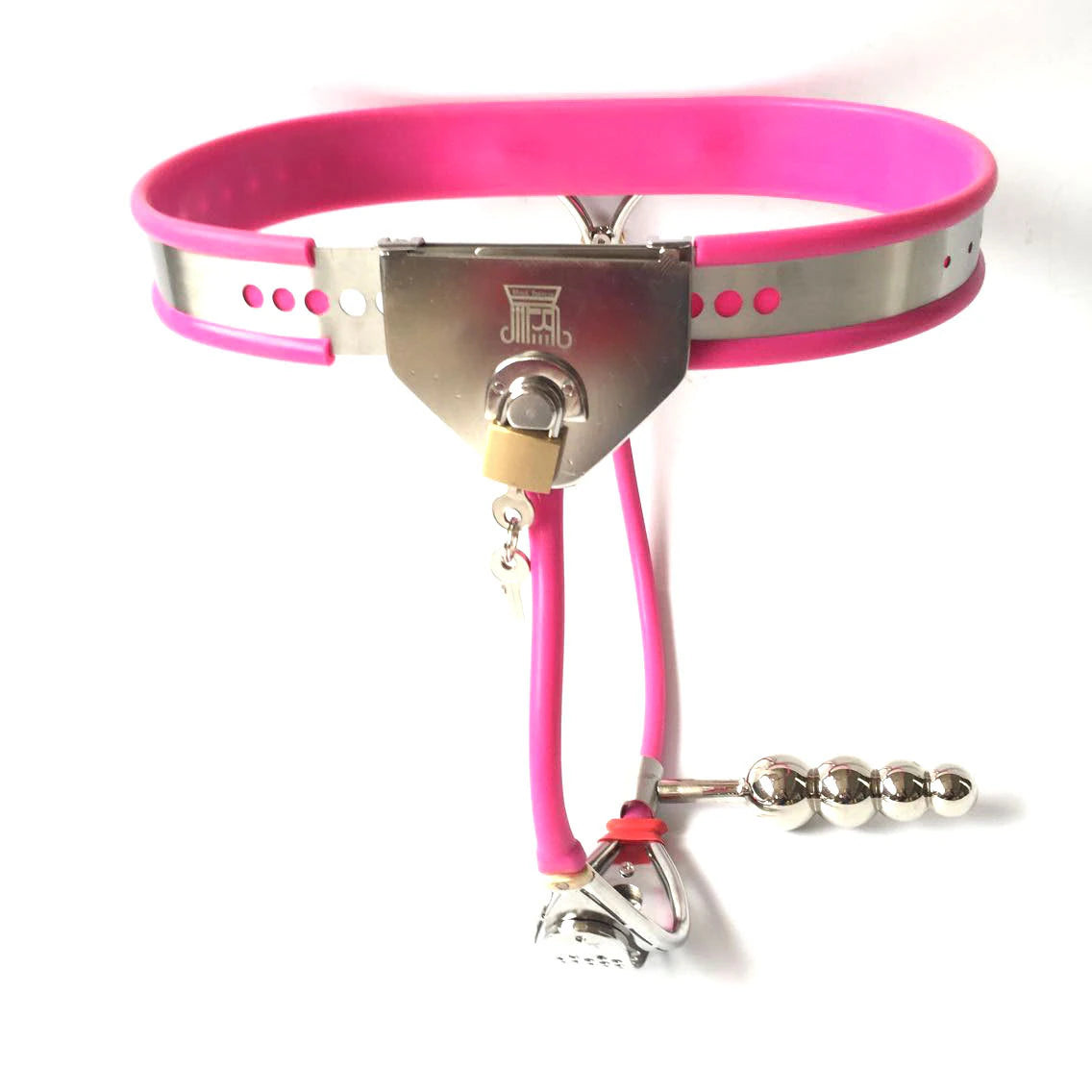 Silicone Liner Female Chastity Belt with No Hole - Pink - KeepMeLocked