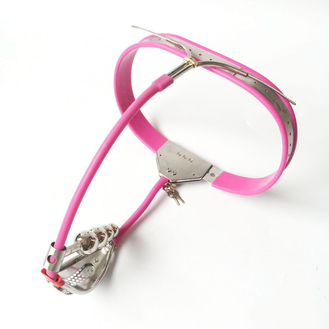 Silicone Liner Female Chastity Belt with No Hole - Pink - KeepMeLocked