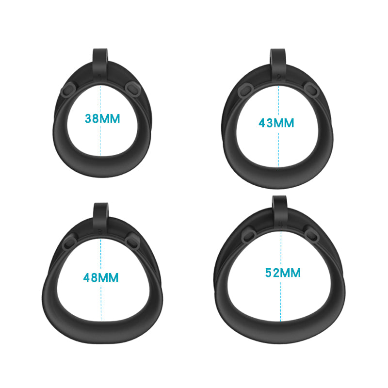 Positive/Negative Resin Chastity Cage Set - Minus/Plus Chastity Device - KeepMeLocked
