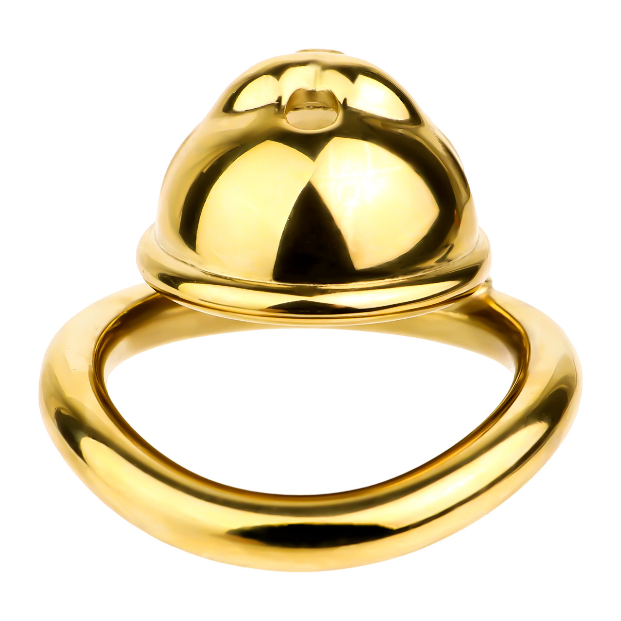 Cute Lucky Cat Small Chastity Cage Silver/Gold Metal Cock Lock