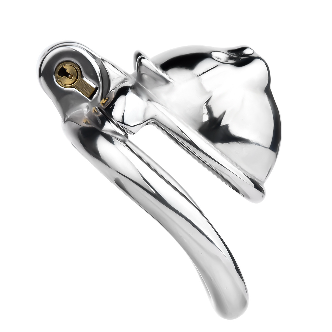 Cute Lucky Cat Small Chastity Cage Silver/Gold Metal Cock Lock