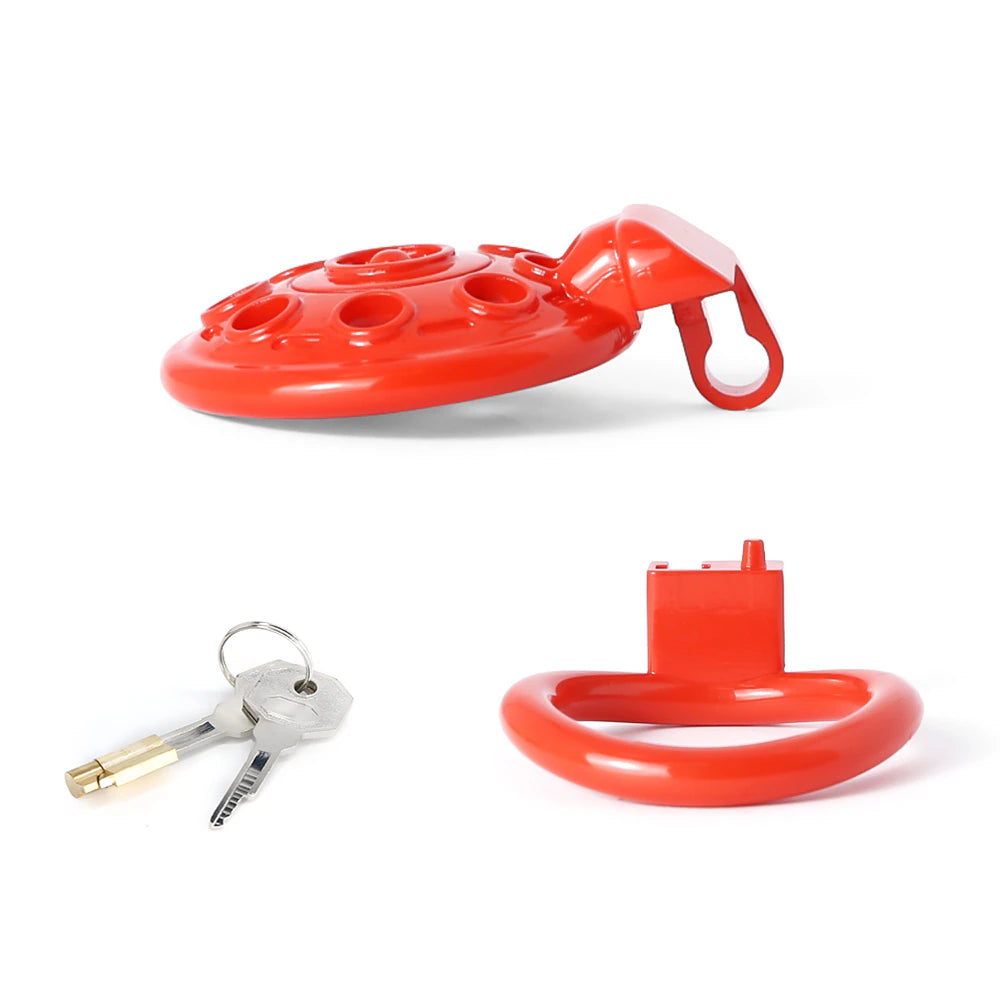 3D Print Small Flat Inverted UFO Chastity Cage - KeepMeLocked