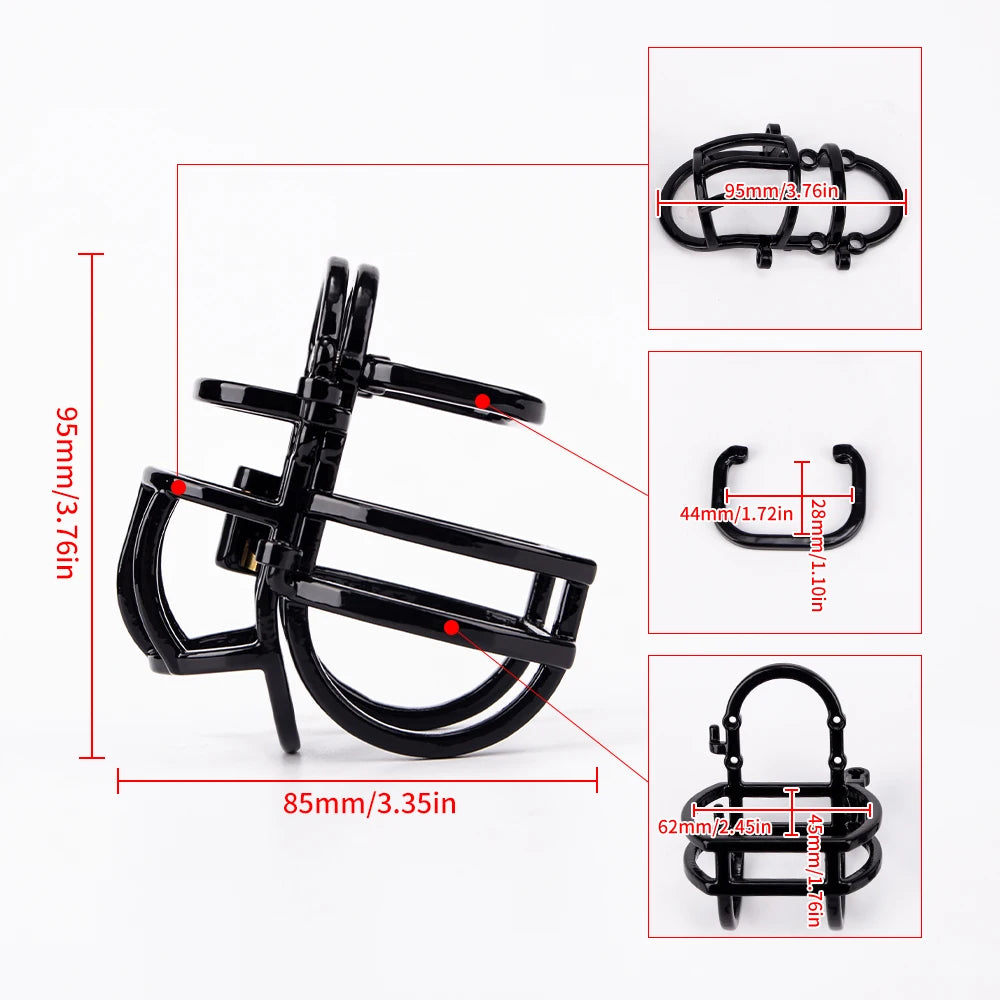 2023 NEW Adjustable Full Covered Lightweight Ball&Cock Cage - KeepMeLocked