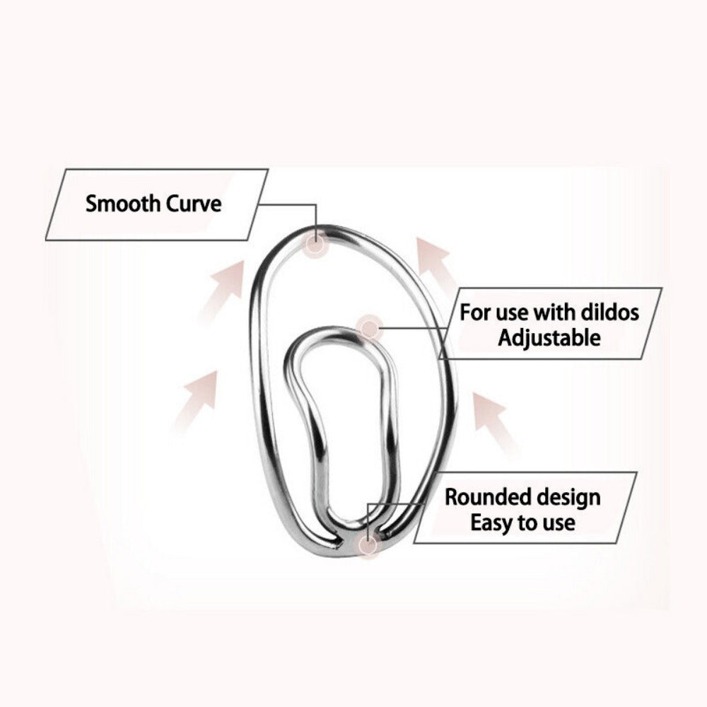 Metal Fufu Clip Penis Ring For Sissy - Golden - KeepMeLocked