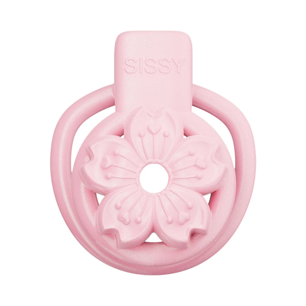 Pink Sakura Sissy Chastity Cage - KeepMeLocked