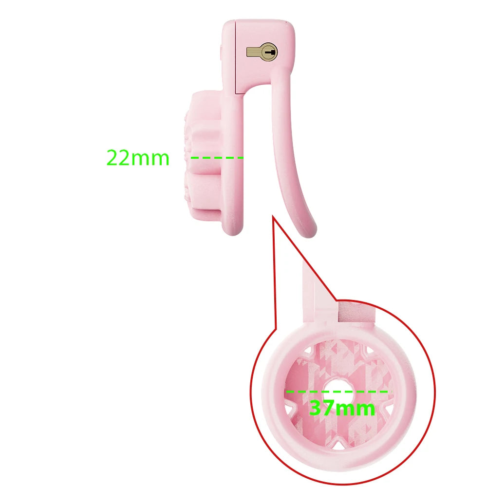 Pink Sakura Sissy Chastity Cage - KeepMeLocked