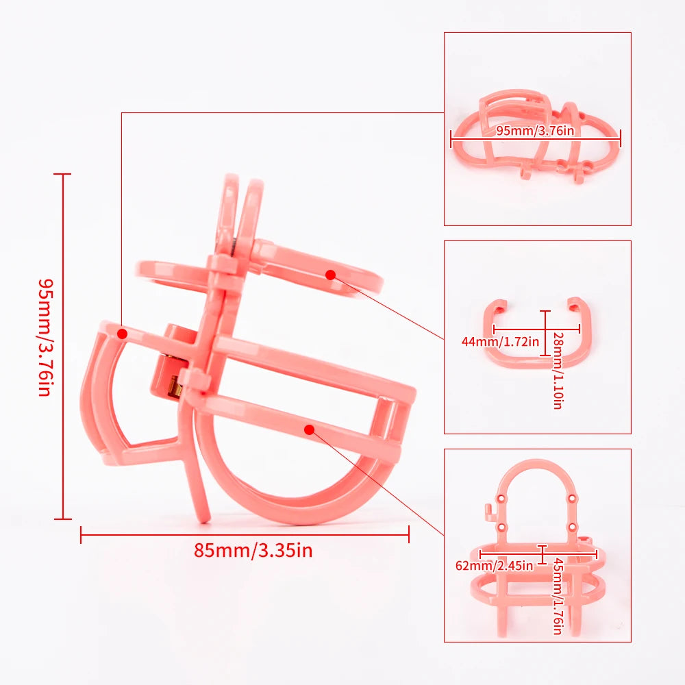 2023 NEW Adjustable Full Covered Lightweight Ball&Cock Cage - KeepMeLocked