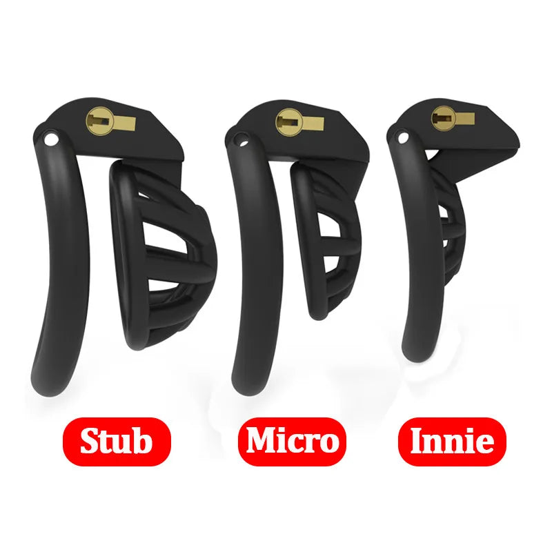 Negative/Micro/Small Chastity Cage Set with 4 Rings - KeepMeLocked