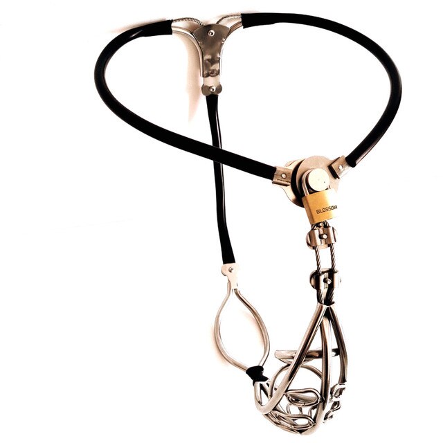 Male Chastity Belt - Invisible Stainless Steel Male Restraint with Anal Plug, and Lock. - KeepMeLocked