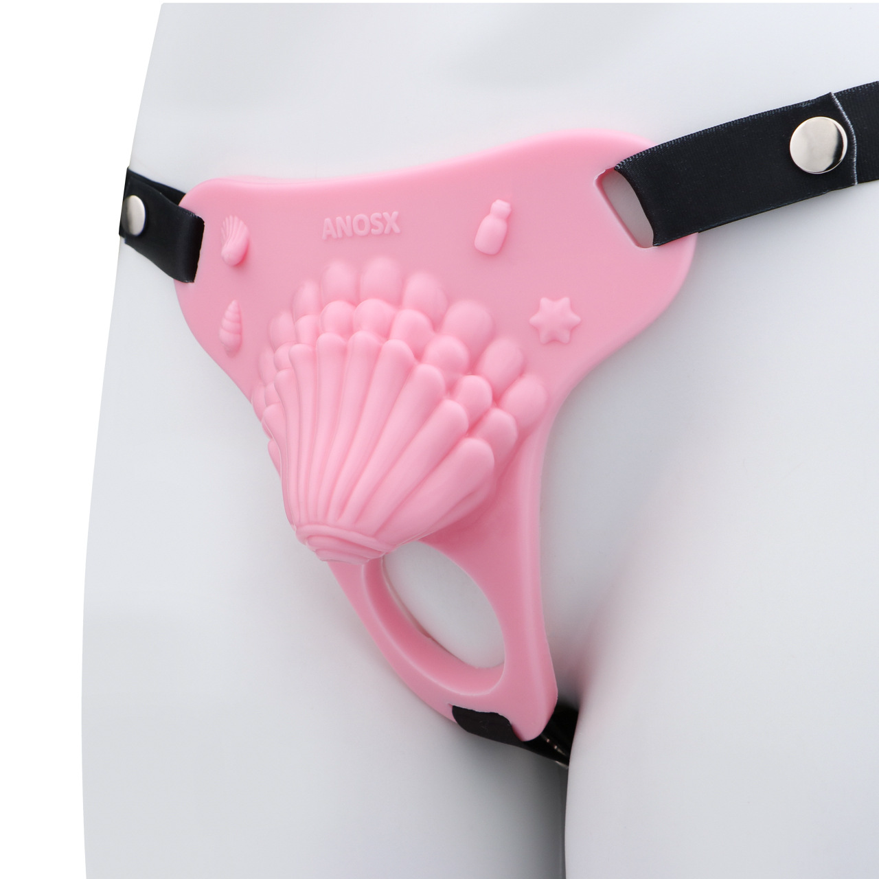 Pink Silicone Seashell Sissy Chastity Cage – Cute Cock Cover Belt