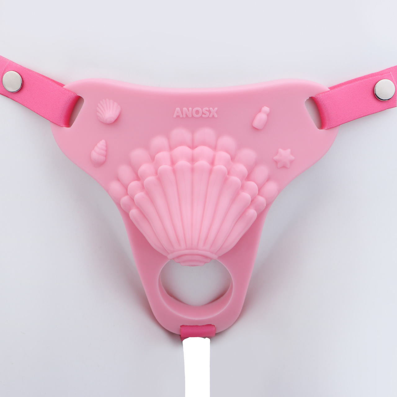 Pink Silicone Seashell Sissy Chastity Cage – Cute Cock Cover Belt
