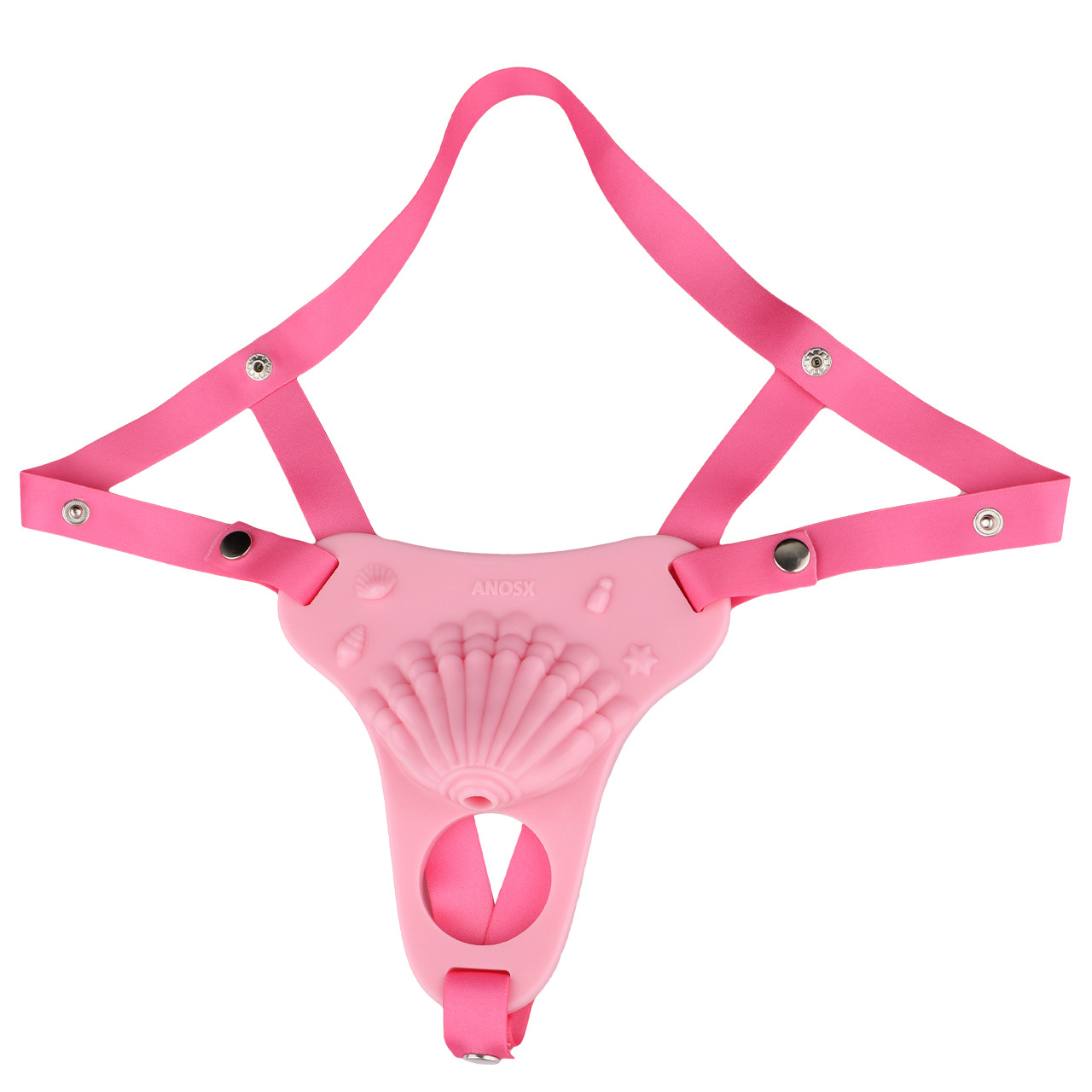 Pink Silicone Seashell Sissy Chastity Cage – Cute Cock Cover Belt