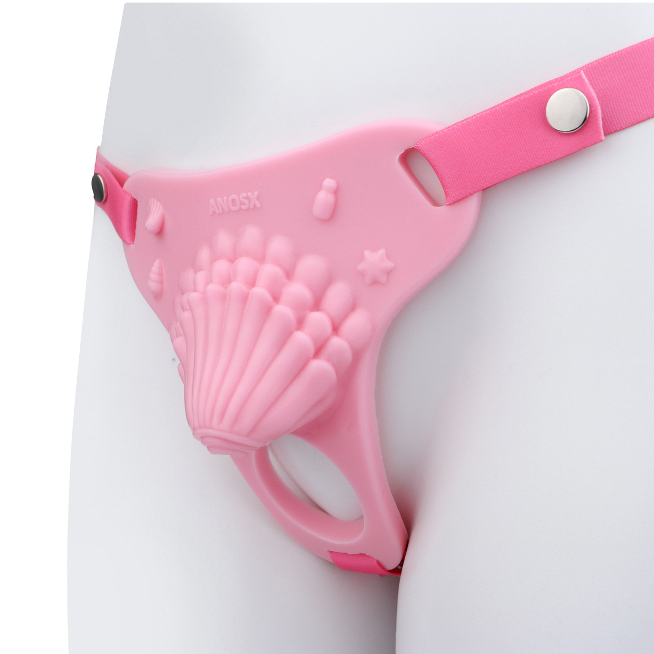 Pink Silicone Seashell Sissy Chastity Cage – Cute Cock Cover Belt