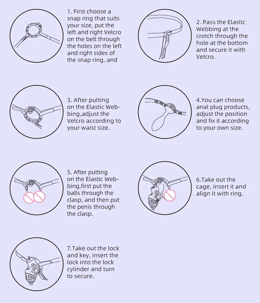 how to put on a chastity cage instruction