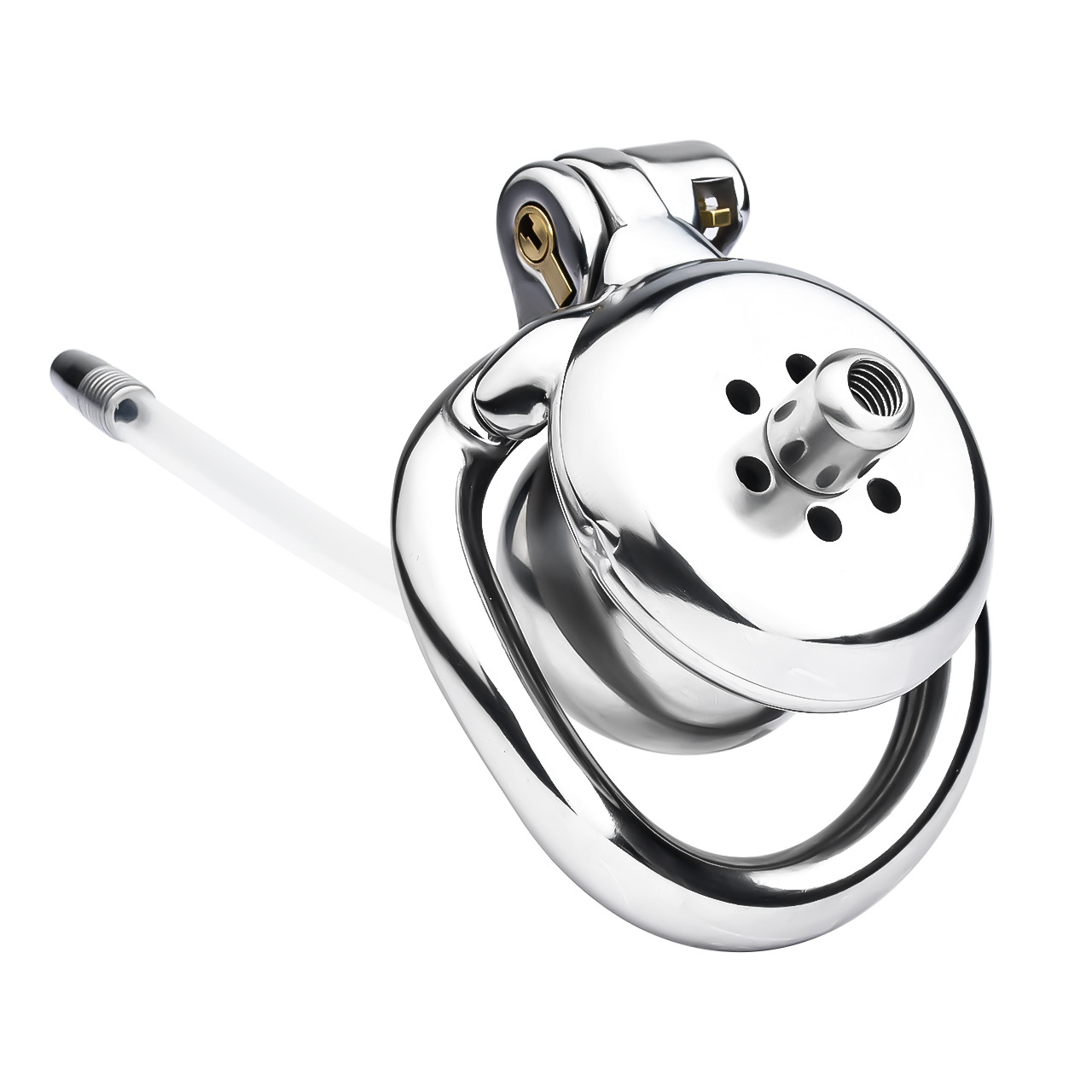 Micro Inverted Chastity Cage with Removable Silicone Catheter