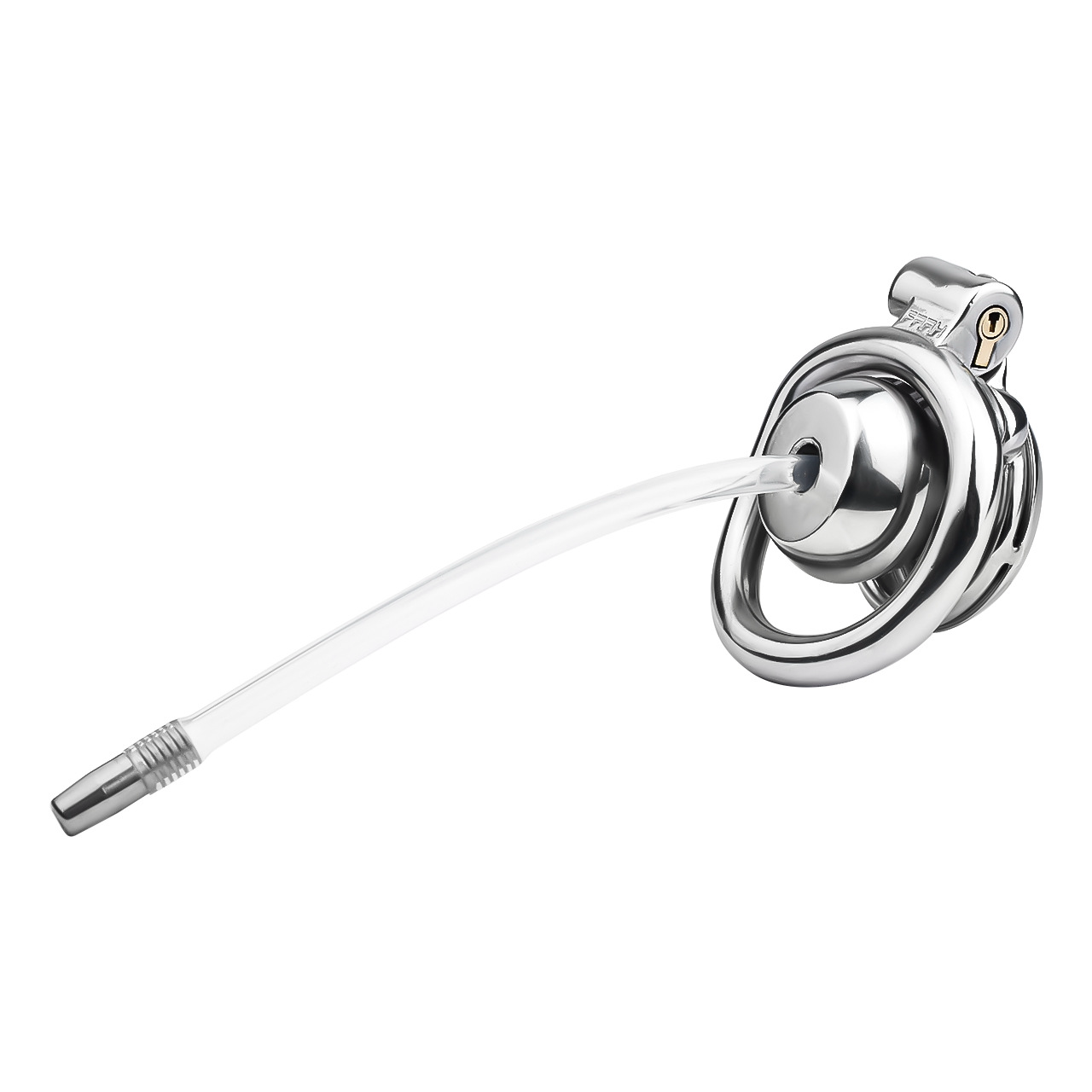 Micro Inverted Chastity Cage with Removable Silicone Catheter