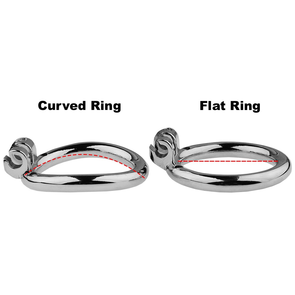 Flat Metal Chastity Cages with Removable Screw Spikes