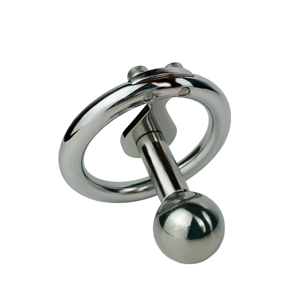 nub negative chastity cage with long metal ball plug