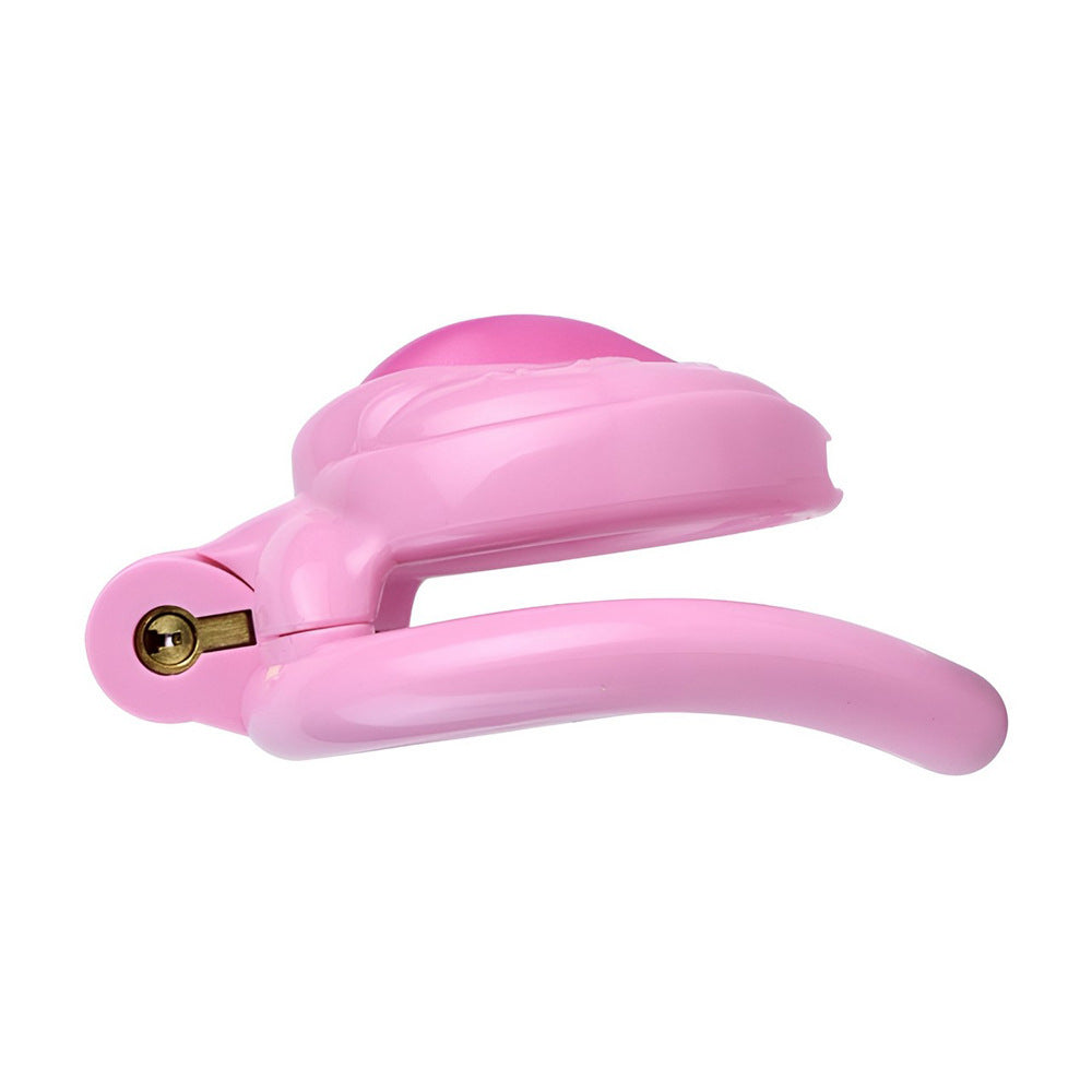 pink sissy chastity cage bdsm cock lock