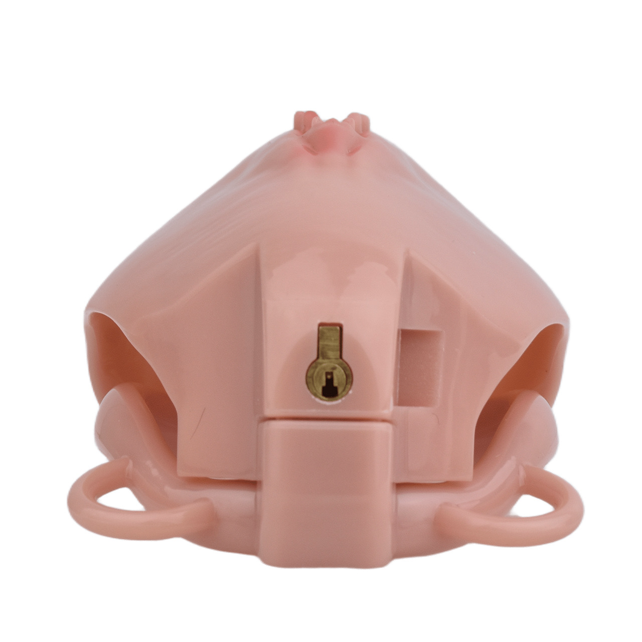 Vagina Shaped Sissy Chastity Cage with Anal Plug