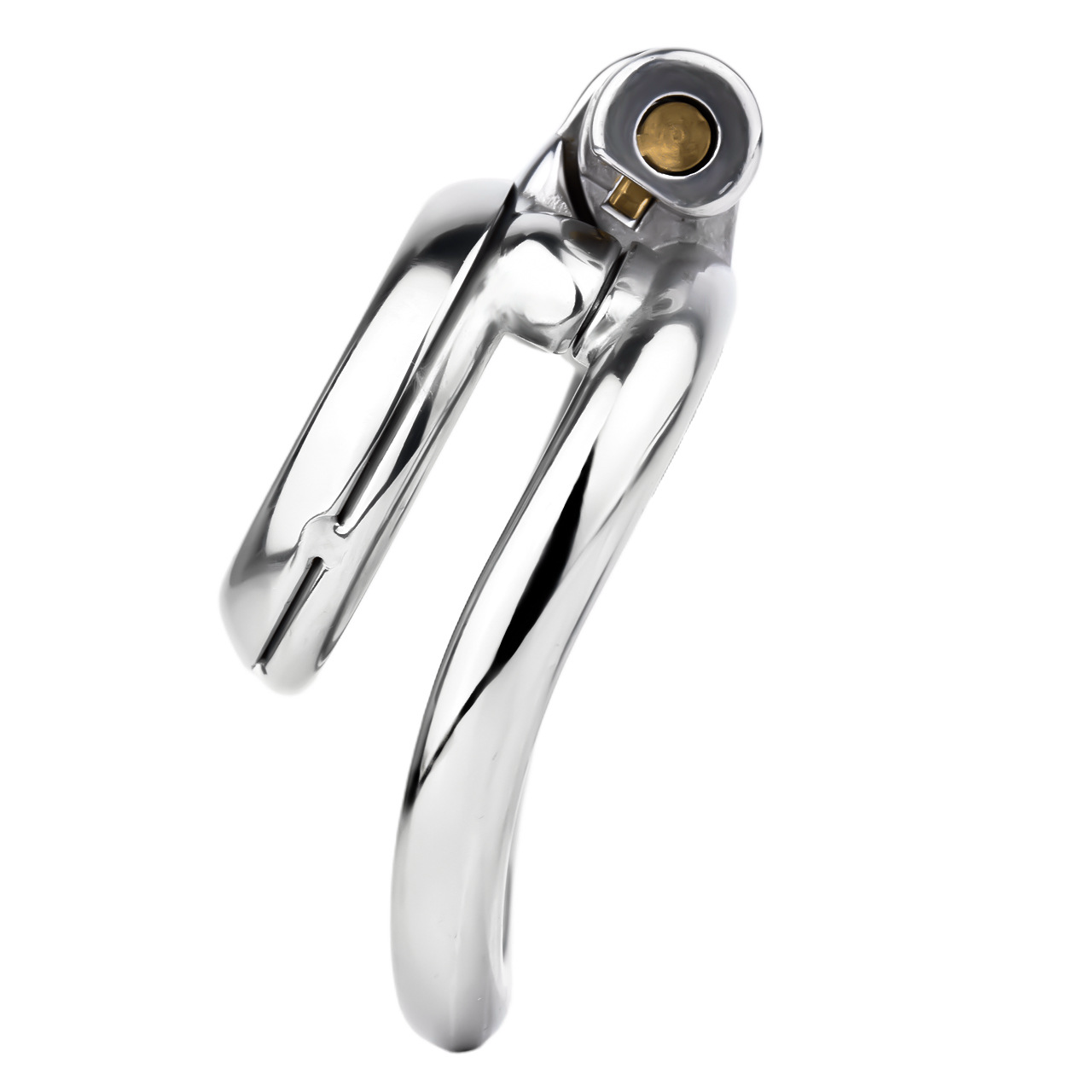 Metal Wrapped Flat Chastity Cage Discreet Penis Cage with Belt for Men