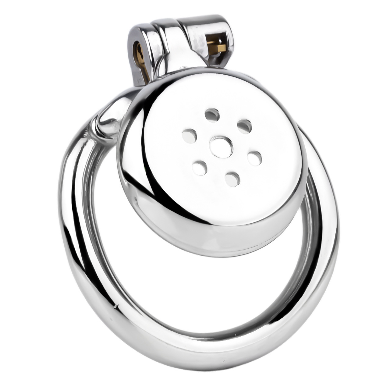 Metal Wrapped Flat Chastity Cage Discreet Penis Cage with Belt for Men