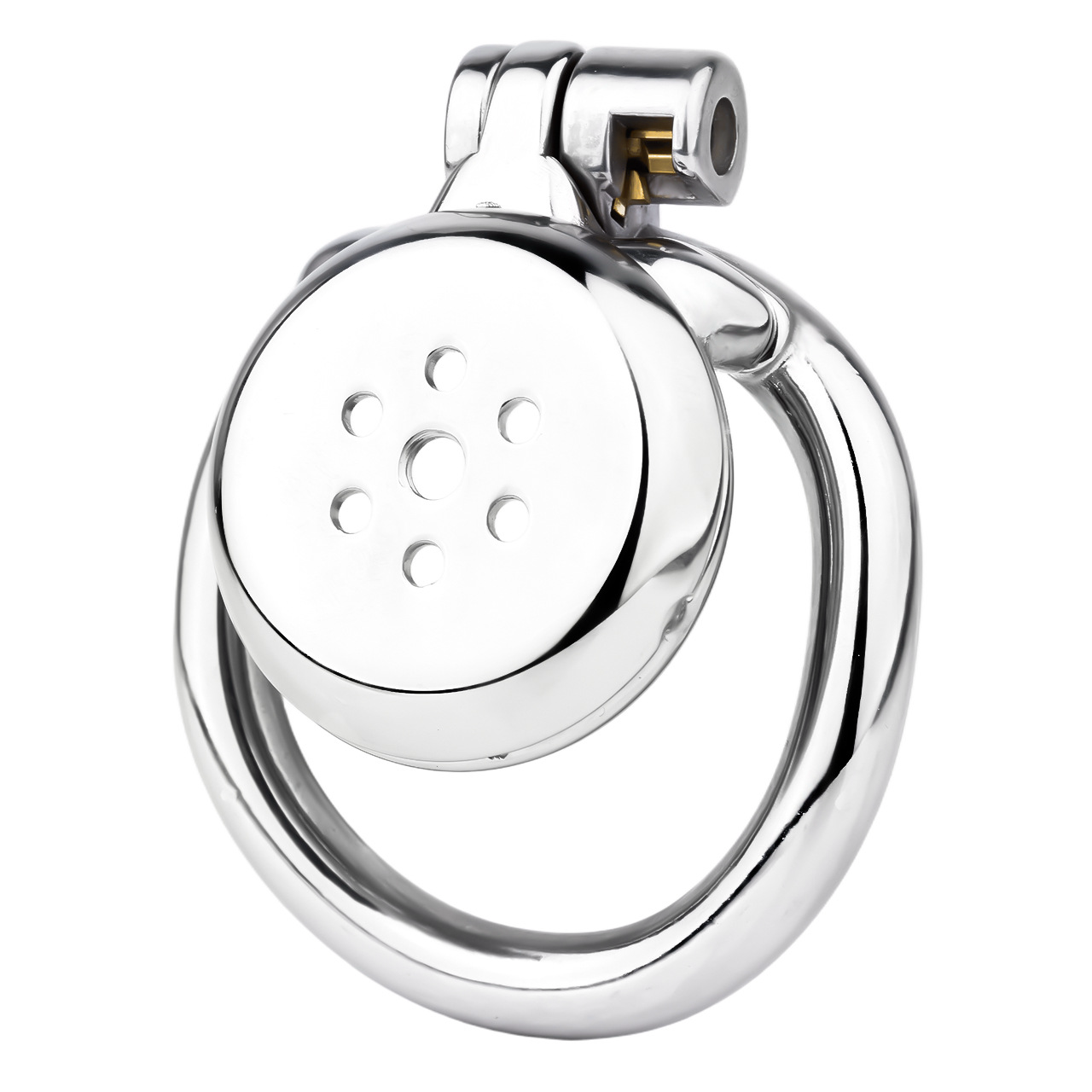 Metal Wrapped Flat Chastity Cage Discreet Penis Cage with Belt for Men