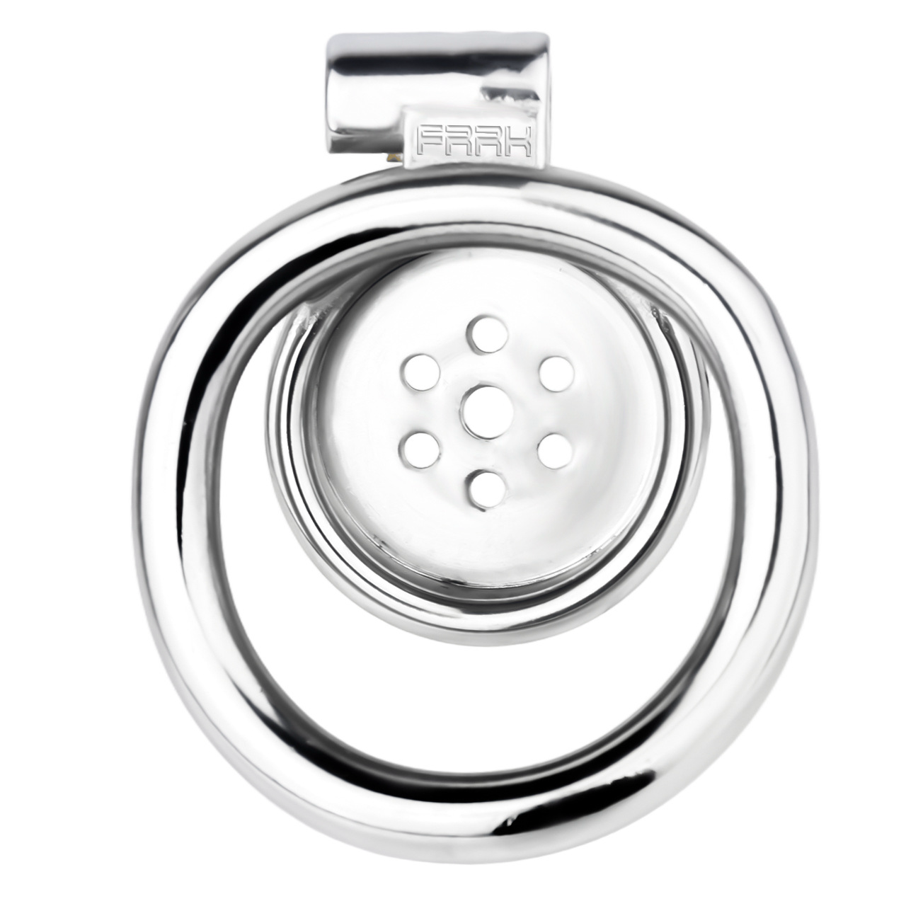Metal Wrapped Flat Chastity Cage Discreet Penis Cage with Belt for Men