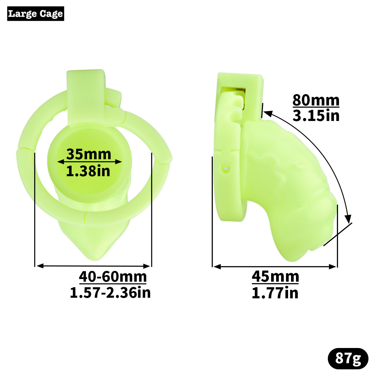 large chastity cage cock cage for men