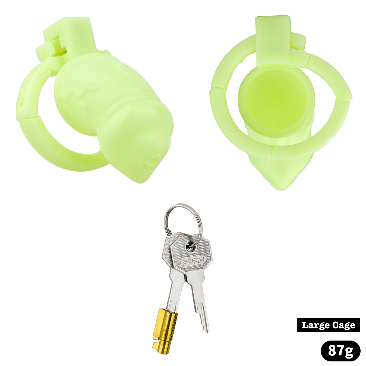 Versatile Resin Chastity Cage with Built-in Adjustable Ring and Detachable Butt Plug