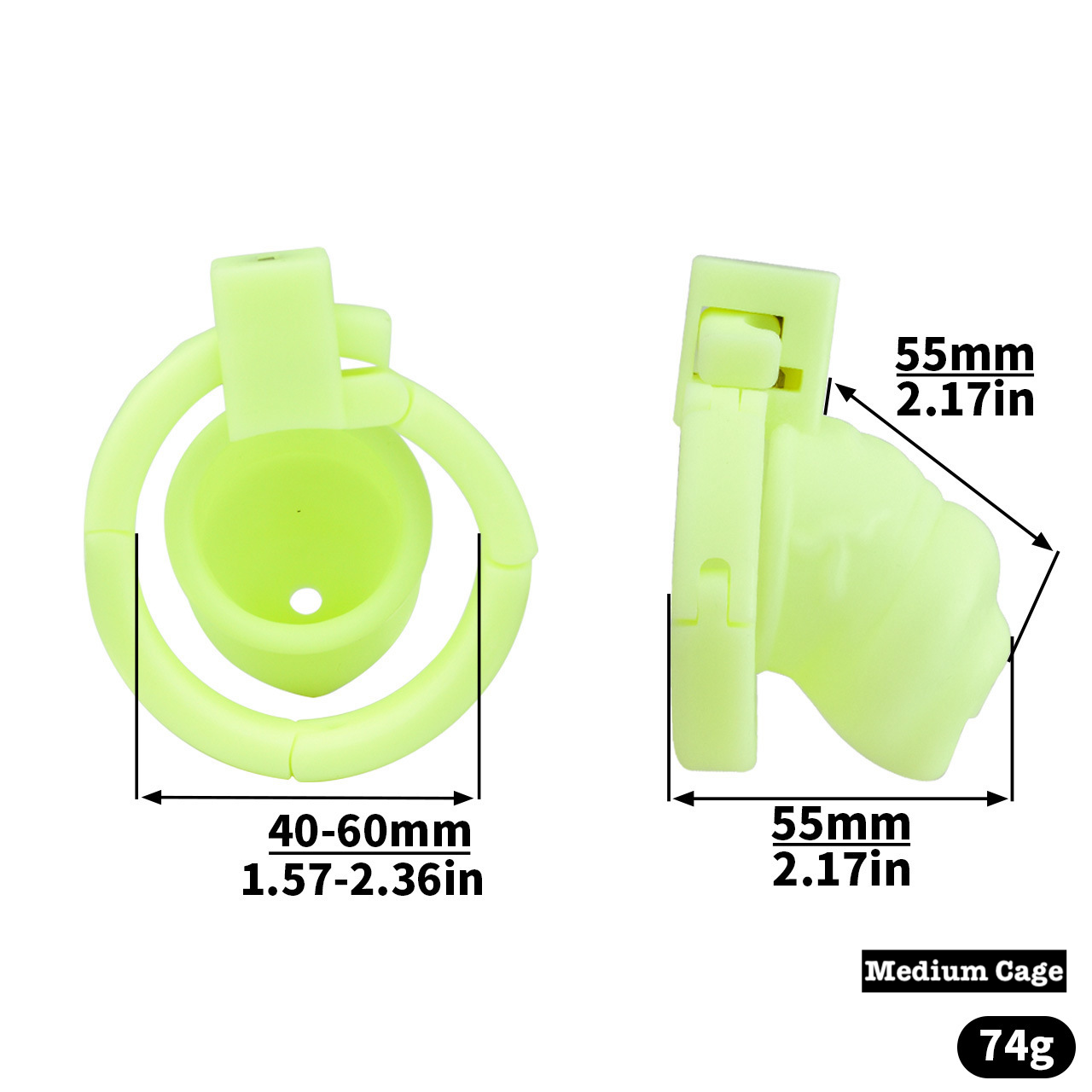 medium chastity cage 3d printed resin