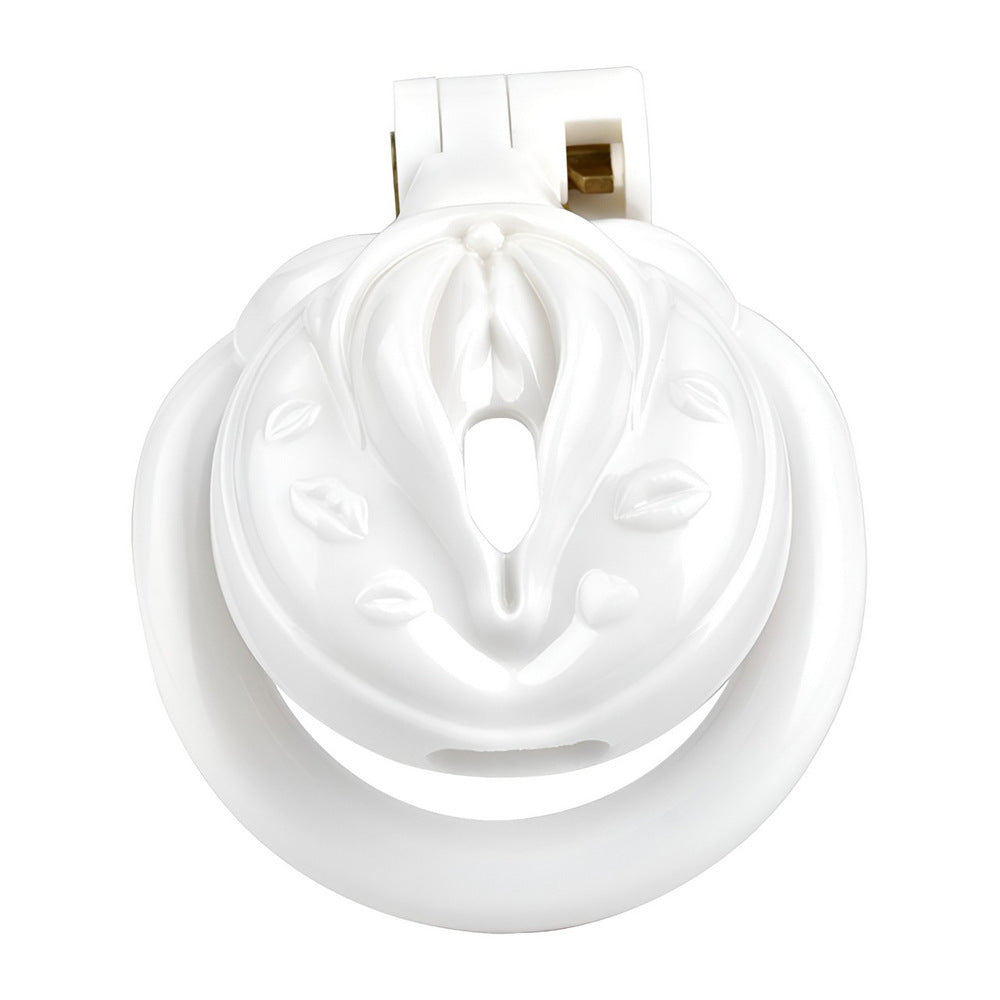 Resin Clit Chastity Cage with 4 Rings 3D Printed Sissy Chastity Cage - White/Black/Pink/Nude