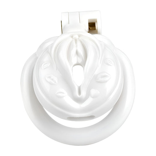 Resin Clit Chastity Cage with 4 Rings 3D Printed Sissy Chastity Cage - White/Black/Pink/Nude