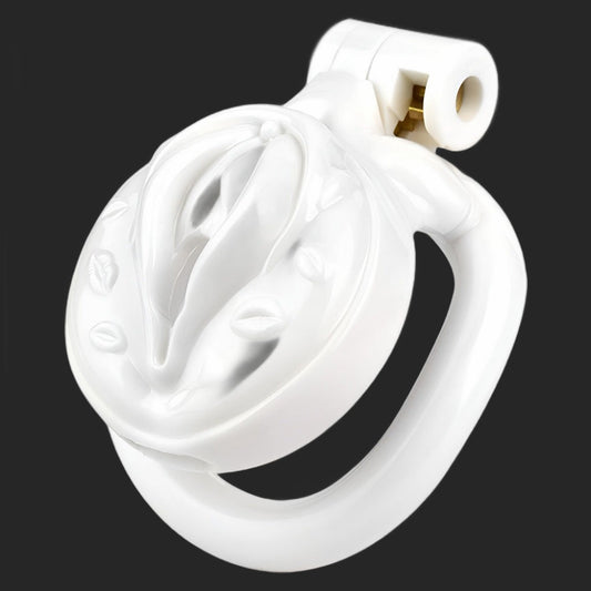 Resin Clit Chastity Cage with 4 Rings 3D Printed Sissy Chastity Cage - White/Black/Pink/Nude