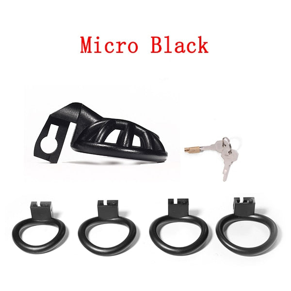 Pink Small Sissy Chastity Cage, Male Chastity Device With 4 Base Ring - KeepMeLocked