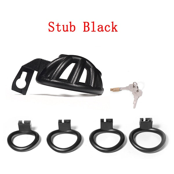 Pink Small Sissy Chastity Cage, Male Chastity Device With 4 Base Ring - KeepMeLocked