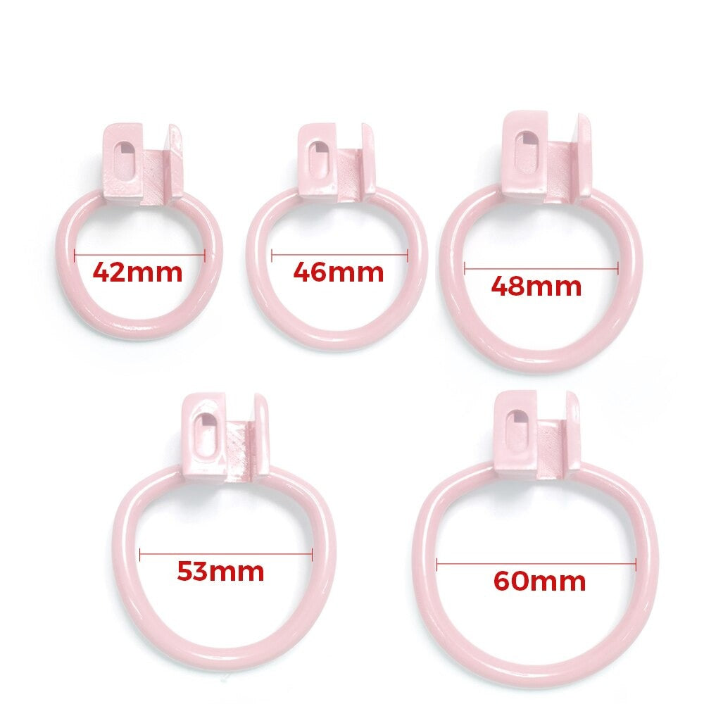 Pink Chastity Cage - BDSM Chastity Device For Sissy Slave and LadyBoy - KeepMeLocked