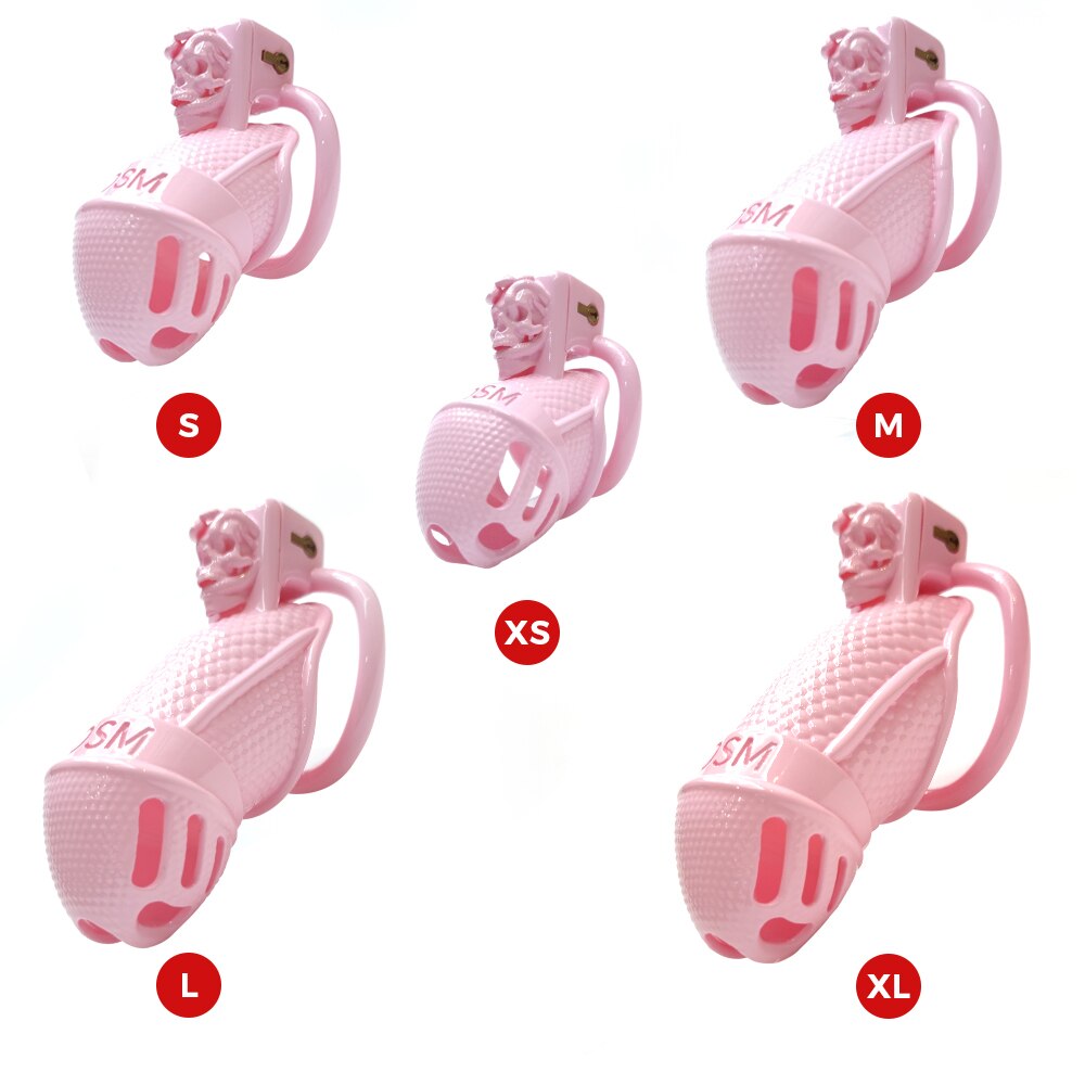 Pink Chastity Cage - BDSM Chastity Device For Sissy Slave and LadyBoy - KeepMeLocked