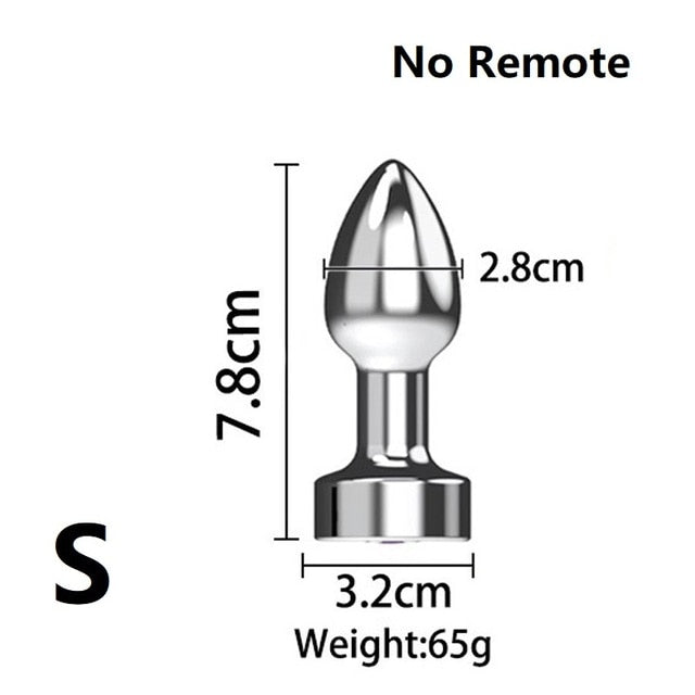 7 Speed Metal Anal Plug Vibrator Set | Annals Femme Butt Plug Vibration Wireless Remote Control Sex toy For Men Women - KeepMeLocked