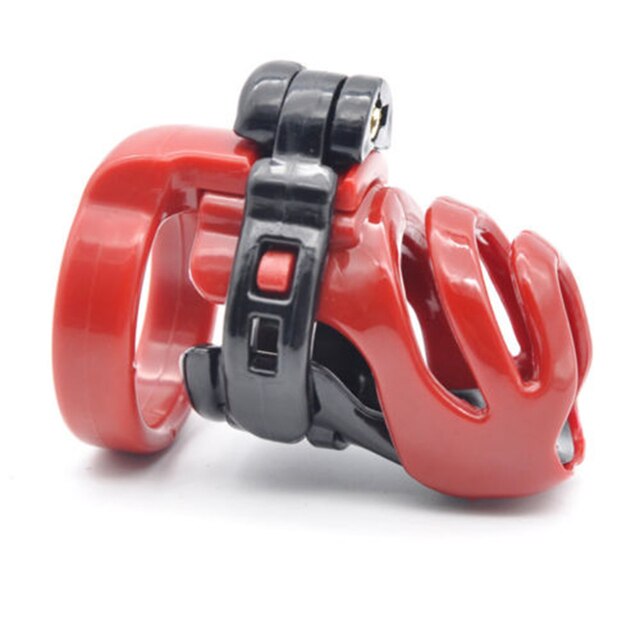 BDSM Male Chastity Device: Natural Resin 3D PA-hook, with Penis Ring - KeepMeLocked