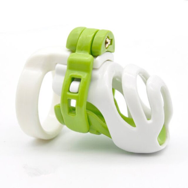 BDSM Male Chastity Device: Natural Resin 3D PA-hook, with Penis Ring - KeepMeLocked