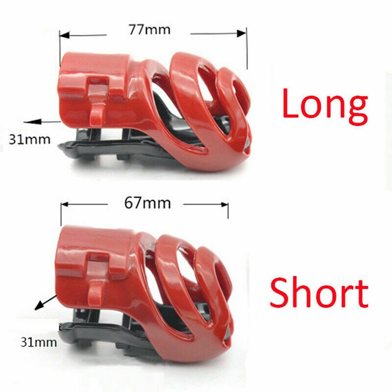BDSM Male Chastity Device: Natural Resin 3D PA-hook, with Penis Ring - KeepMeLocked