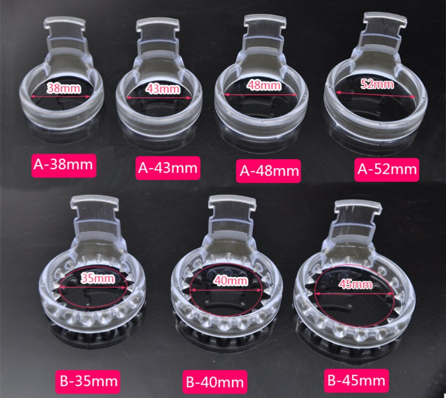 BDSM Male Chastity Device: Natural Resin 3D PA-hook, with Penis Ring - KeepMeLocked